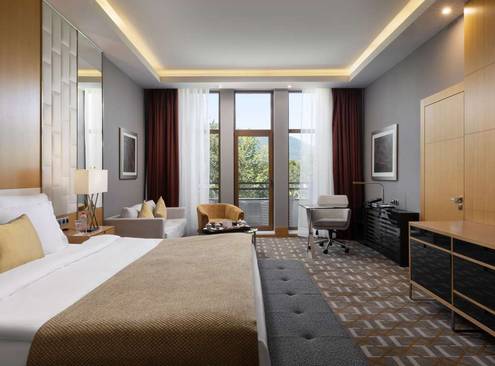 Deluxe Room with one large bed and mountain view