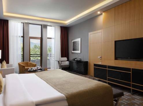 Deluxe Room with one large bed and mountain view
