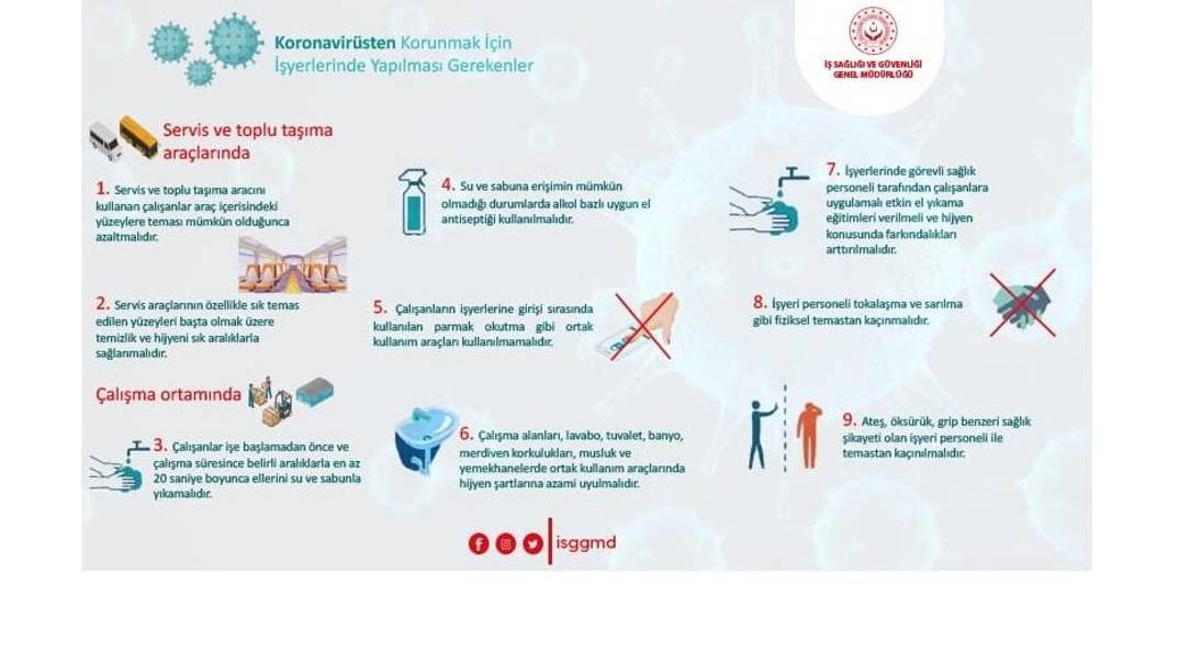 8. 16 RULES TO BE OBSERVED IN THE WORKPLACE TO PROTECT AGAINST THE CORONAVIRUS ARE AS FOLLOWS: